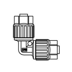 Union Elbow LQ3E Inch Size Fluoropolymer Fittings Hyper Fittings