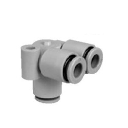 Male Branch Connector: 10-KGLU Stainless Steel One-Touch Fitting, KG Series.