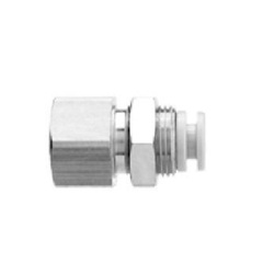 Bulkhead Female Union Fitting 10-KGE Stainless Steel One-Touch Fitting, KG Series.