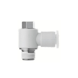 Stainless Steel One-Touch Pipe Fitting KQ2-G Series, Universal Elbow Union Fitting KQ2V-G (Sealant / No Sealant) KQ2V08-01GS