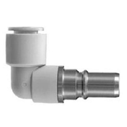 S Coupler KK Series, Plug (P) Elbow Type With One-Touch Fitting KK4P-06L