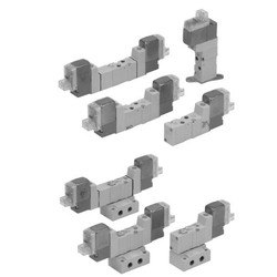 4/5-Port Solenoid Valve, Rubber Seal, SYJ3000 Series