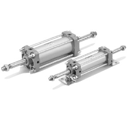 CA2W□H Series Air-Hydro Type Cylinder, Double Acting, Double Rod CA2WLH40-100