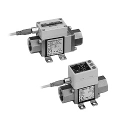 3-Color Display Digital Flow Switch For Water PF3W Series PF3W521-14-1TN-G