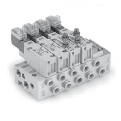 5 Port Solenoid Valve Base Mounted Compact Body Type With Throttle Valve for VQZ2000 VQZ2151-5LO1-C