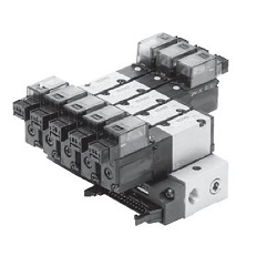 5-Port Solenoid Valve, Base Mounted Type, VZ3000 Series, Manifold