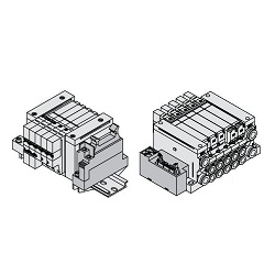 5-Port Solenoid Valve, VQ1000/2000, Manifold, G (Ribbon Cable Kit With Terminal Block)