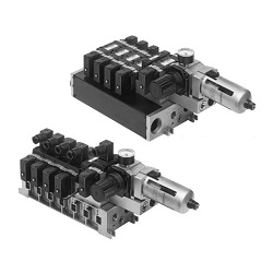 5-Port Solenoid Valve, Pilot Type, VFS4000, Manifold, Control Unit