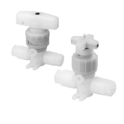 Chemical Liquid Valve Non-Metallic Exterior, Manually Operated, Flare Fitting Integrated LVQH20-Z06R-1