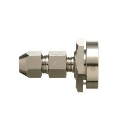 Double Nut Type Fitting Bulkhead Female Connector for Control Copper Pipes