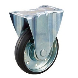 High-Tension Press-Formed Rubber Caster with Fixed Fittings HTTK130