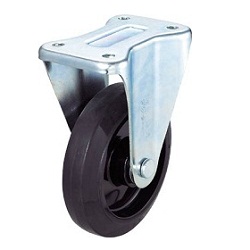 Press-Formed Nylon Wheel, Rubber Caster, Fixed