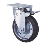 Caster for General Use, Steel, Medium and Light Duty, Plate Type, S Series, Front Pedal Type, Swivel / Fixed Switchable SJ-150R-KF-S
