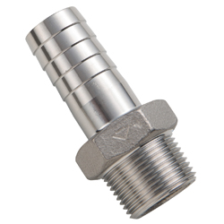 Stainless Steel Screw-in Pipe Fitting, Hose Nipple HONI-25A-SUS