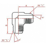 Both Ends PF30°FCS Male/Female Flare 90° Elbow