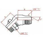 SAE"O" Ring Boss Connection JIC37° Flare SAE Male 45° Elbow