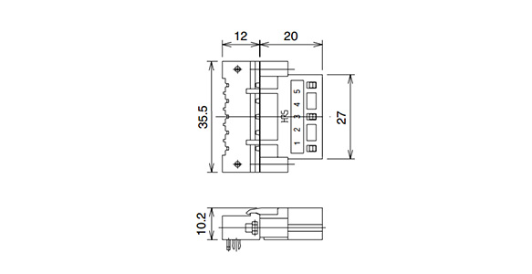 Total space occupied by mated assemblies - Includes screw lock