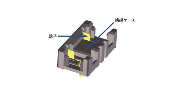 Header connector hold-down mechanism / contacts / insulation case