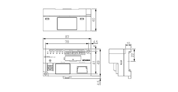 Drawing of AJ65SBT-CLB (unit: mm)