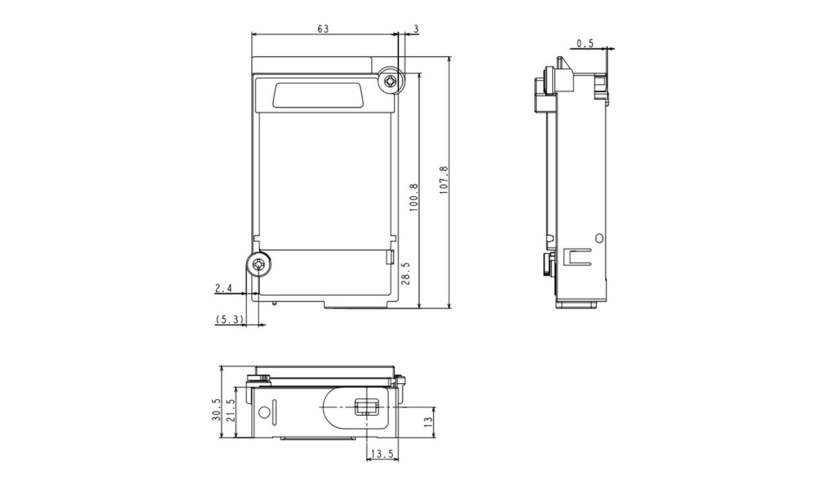 GT15-PRN dimensional drawing