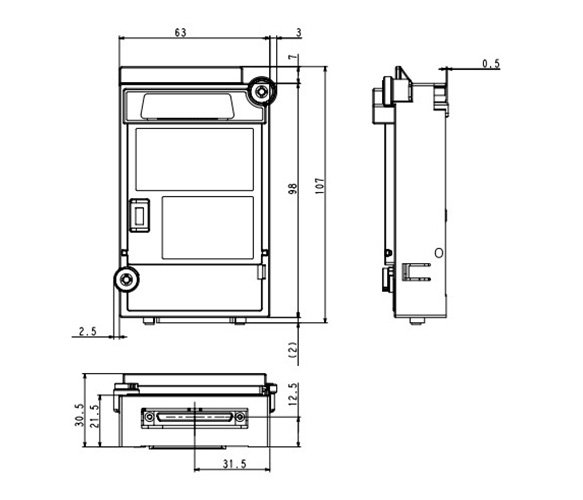 GT-15QBUS dimensional drawing