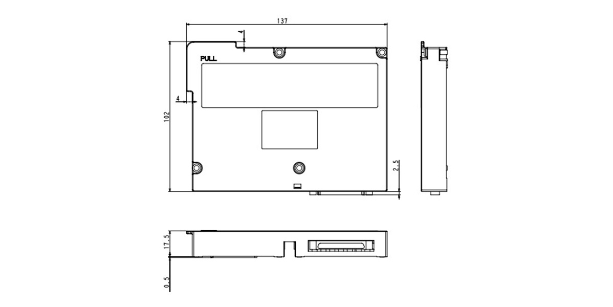 GT15-QBUSL dimensional drawing