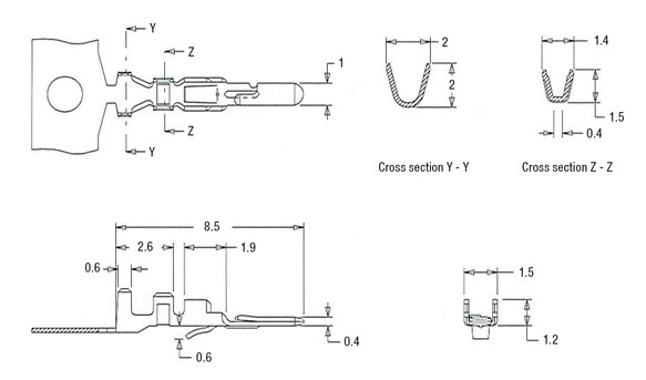 Wire to Wire Connector Terminal with 2.00 mm Pitch (50012) 