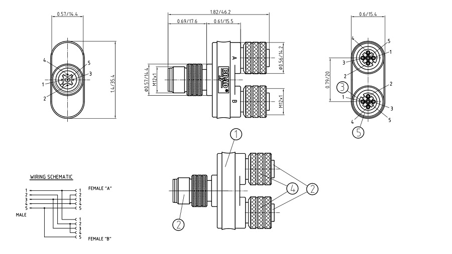 Brad Micro-Change (M12) Single Connector 