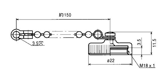 Dimensional drawing of NJW-16-RCa