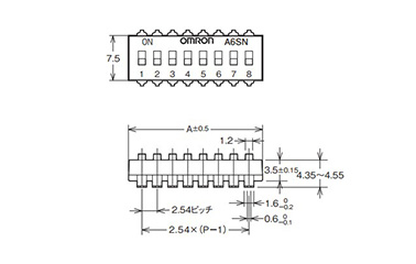 Surface-Mount DIP Switch A6SN: related images