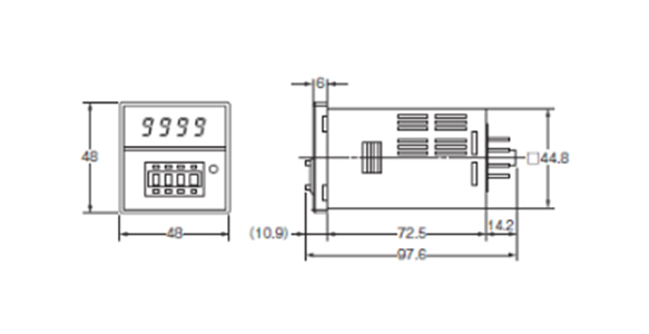 Series H5CN surface mounting / embedded mounting (common) dimensional drawing