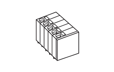 Vertical type - model XW4C-□□D1-V1 outline drawing