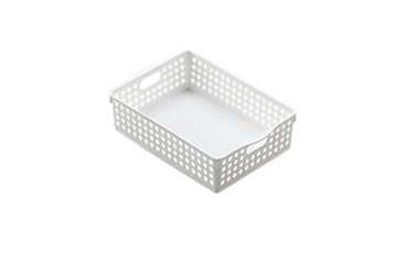 Organizing basket, B5 external appearance, Outer dimensions: 213 × 302 × 87 mm, Inner dimensions: 182 × 257 × 83 mm, Material: PP (polypropylene)