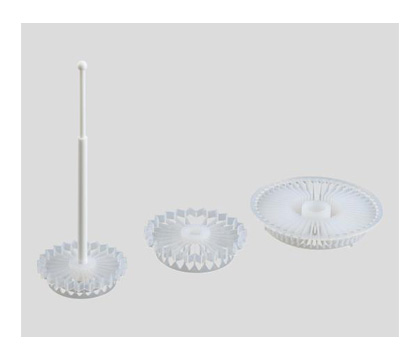 Disc-shaped, and can be easily cleaned using a beaker, etc.* Small (when dedicated handle is mounted), medium, large