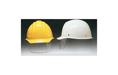 FRP Resin Hard Hat SYF-S Type (With Face Shield, With Raindrop Prevention Groove, With Impact Absorption Liner): Related images