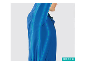 Sleeve / new draping structure (360° rotation specification): By adopting a unique cutting structure, in addition to raising and inward movements, it also supports arm turning movements. Achieves stress-free movement at all 360 degrees.