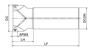 Selection support 3 of Phoenix series, insert for 6-corner shoulder milling cutter PSTW