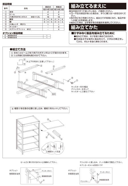 Instruction manual-2 of stainless steel rack, SLN series