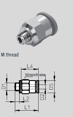 Straight piece, QSM Series 