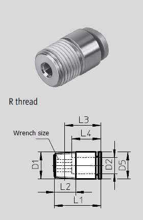 Straight piece, QSM Series 