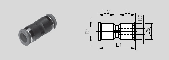 Straight piece, QSM Series 