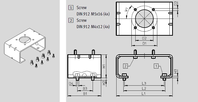 Mounting bracket, DARQ Series