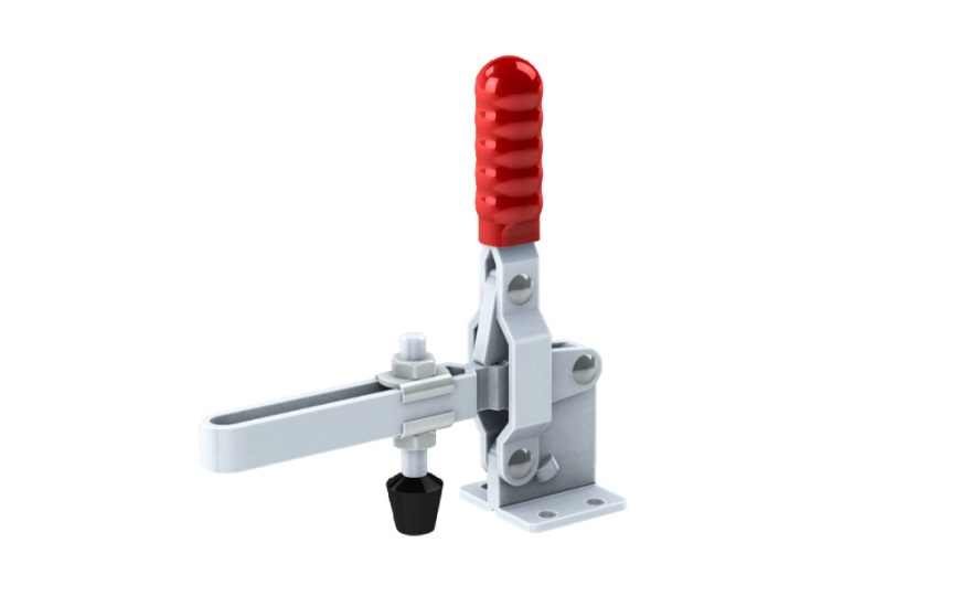 Toggle Clamp - Vertical-Handled - Long U-Shaped Arm (Flange Base) GH-101-E 