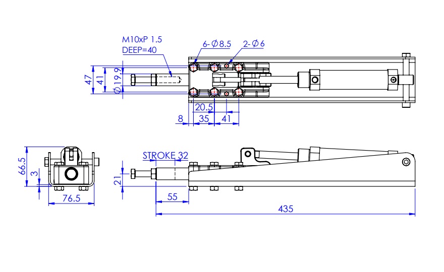 Pneumatic Clamps, GH-31200HL-A/32500HL-A 