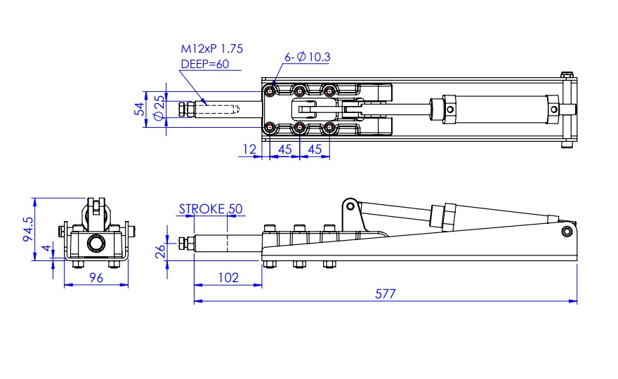 Pneumatic Clamps, GH-31200HL-A/32500HL-A 