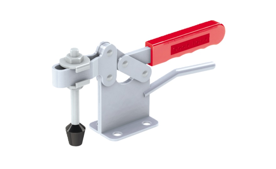 Short U-Shaped Arm Toggle Clamp, Horizontal, with Flanged Base, GH-220-WH 