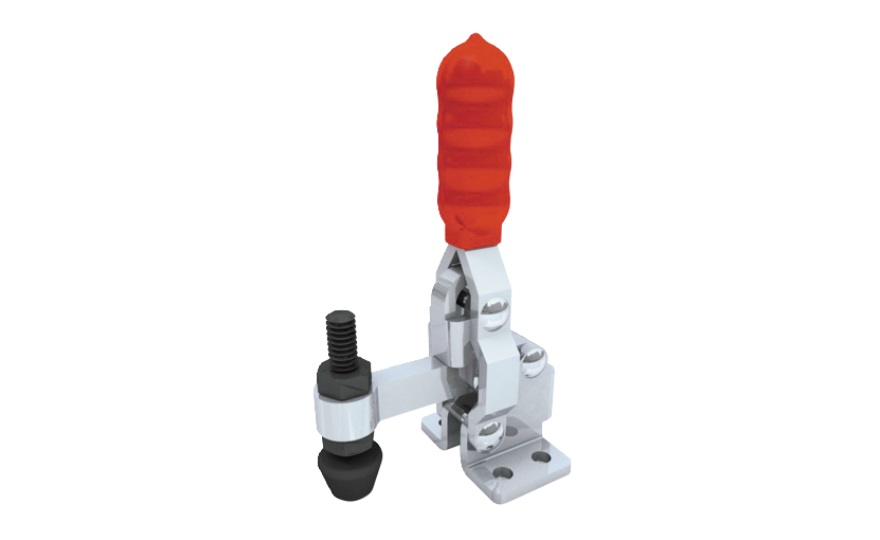 Toggle Clamp - Vertical-Handled - Fixed-Main-Axis-Arm Type (Flange Base) GH-12050/GH-120505-SS 