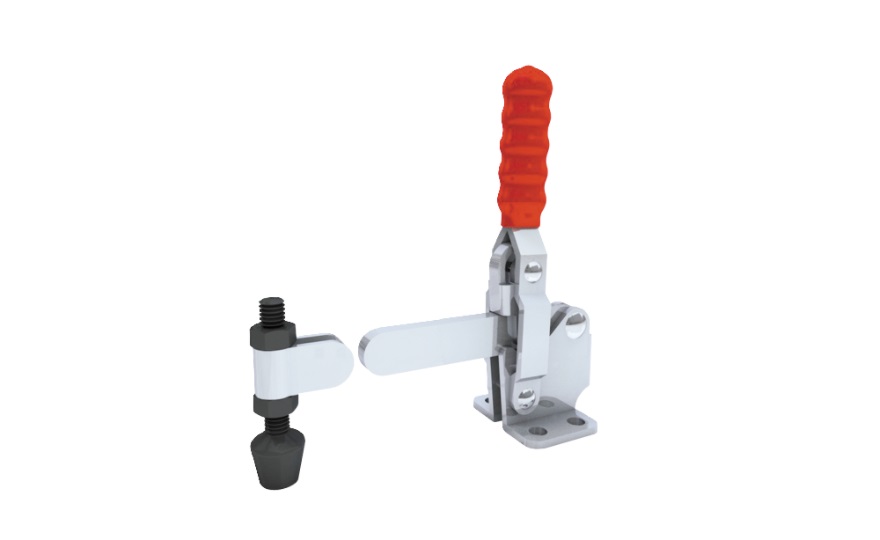 Toggle Clamp - Vertical-Handled - Solid Arm (Flange Base) GH-12140