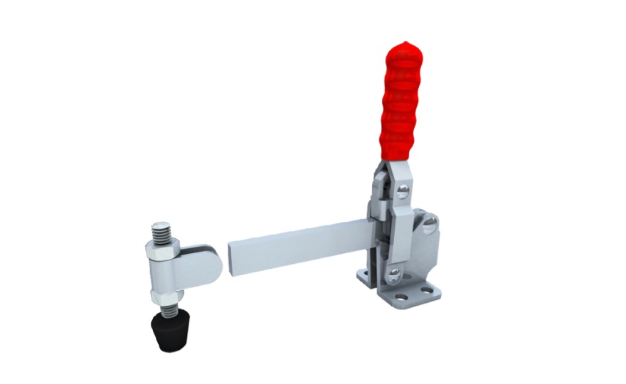 Toggle Clamp - Vertical-Handled - Long Solid Arm (Flange Base) GH-12142 