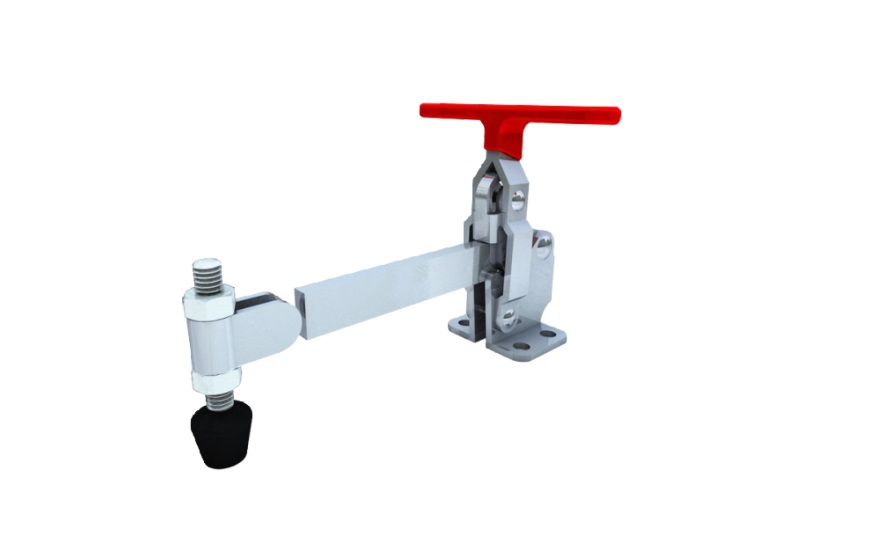 Toggle Clamp - Vertical-Handled - Long Solid Arm (Flange Base) GH-12143 